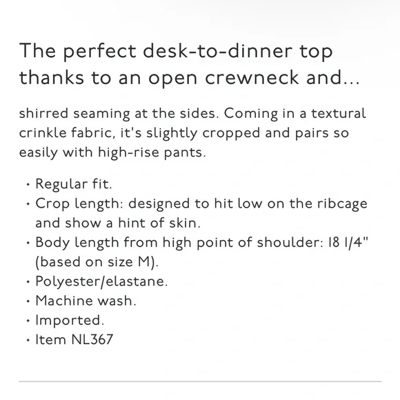 💌Free shipping! Madewell Shirred Crewneck Crop Top - Medium - Dusty Lavender - Picture 8 of 8